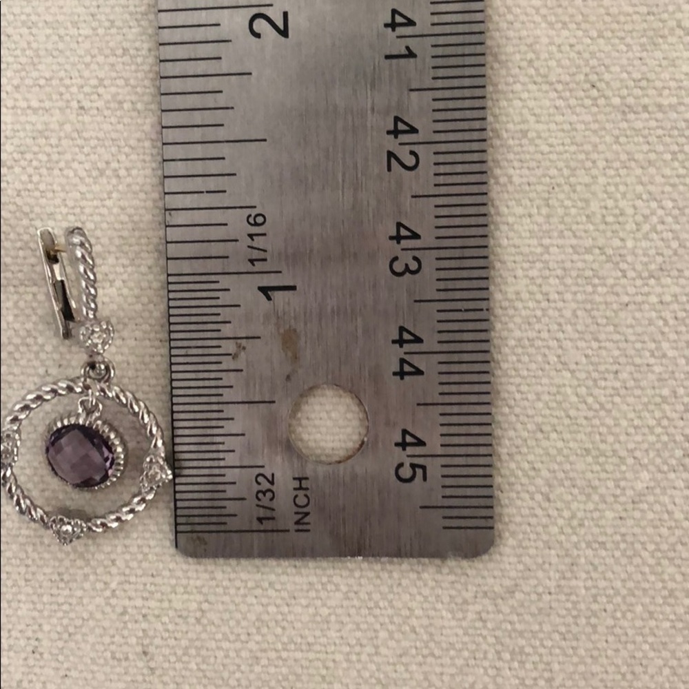 Judith Ripka Amethyst Earrings - Picture 3 of 3